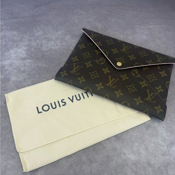 Louis Vuitton Kirigami Brown Ballerine Pink Large Monogram Clutch - Picture 9 of 10